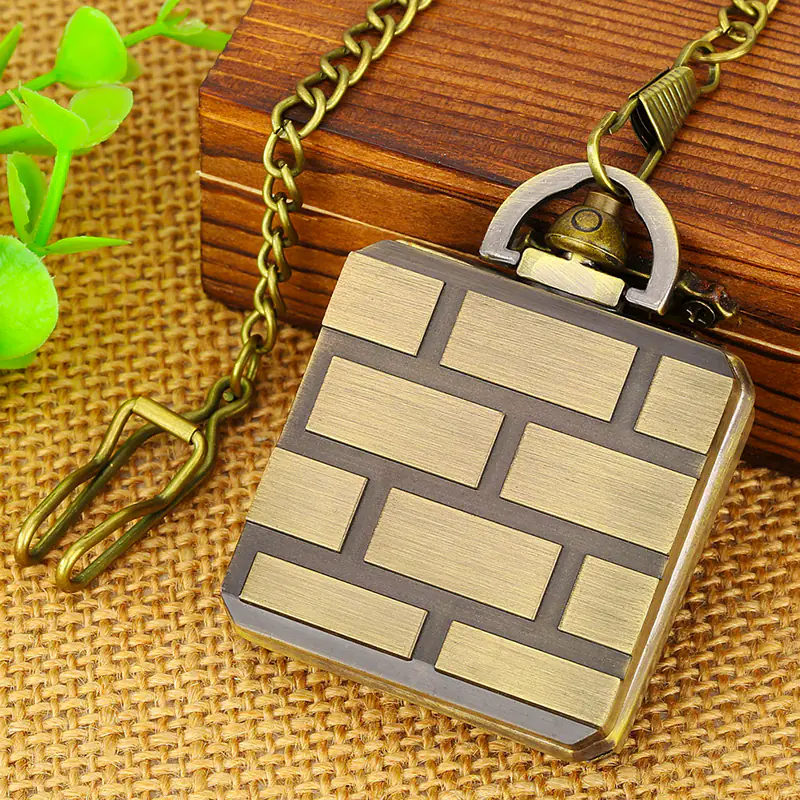 K1136 Question Block Vintage Premium Pocket Watch - Image 2