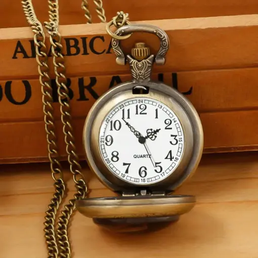 K1139 Vintage BIKER Logo Premium Pocket Watch - Image 2