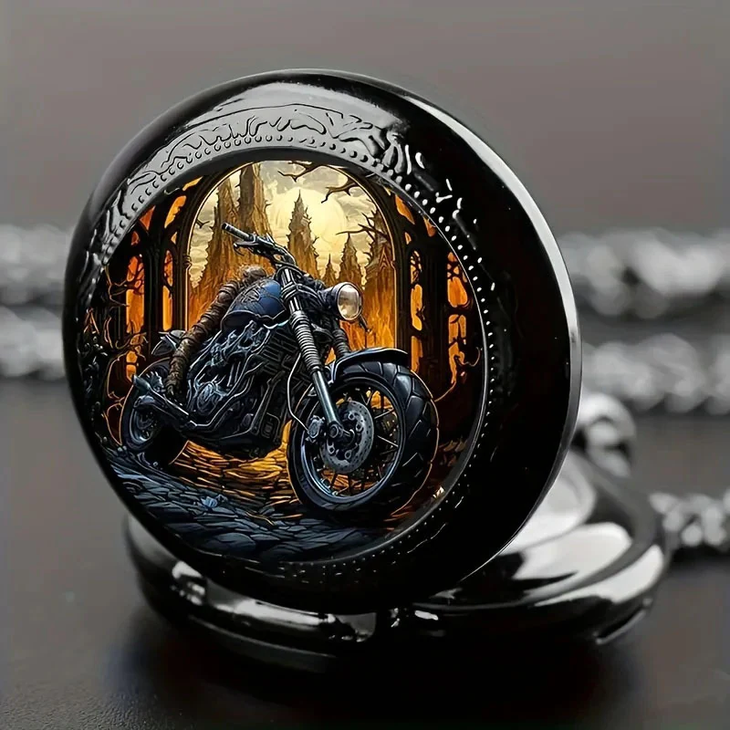 K1140 Dark Rider Vintage Premium Pocket Watch - Image 3