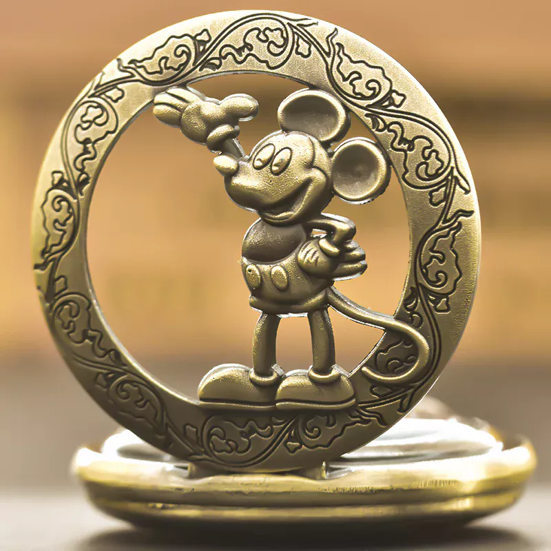 K1142 Classic Mickey & Donald Vintage Pocket Watch - Image 2