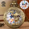 K1142 Classic Mickey & Donald Vintage Pocket Watch