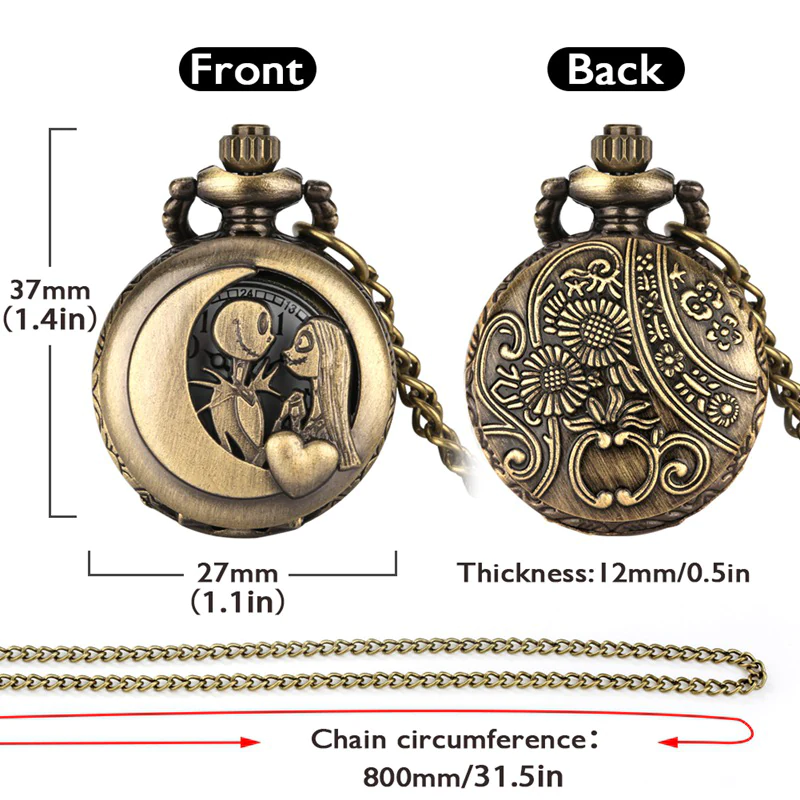 K1145 Eternal Love Vintage Necklace Watch - Image 2