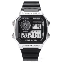 K1148 MINGGE World Time Digital Sports Watch for Men