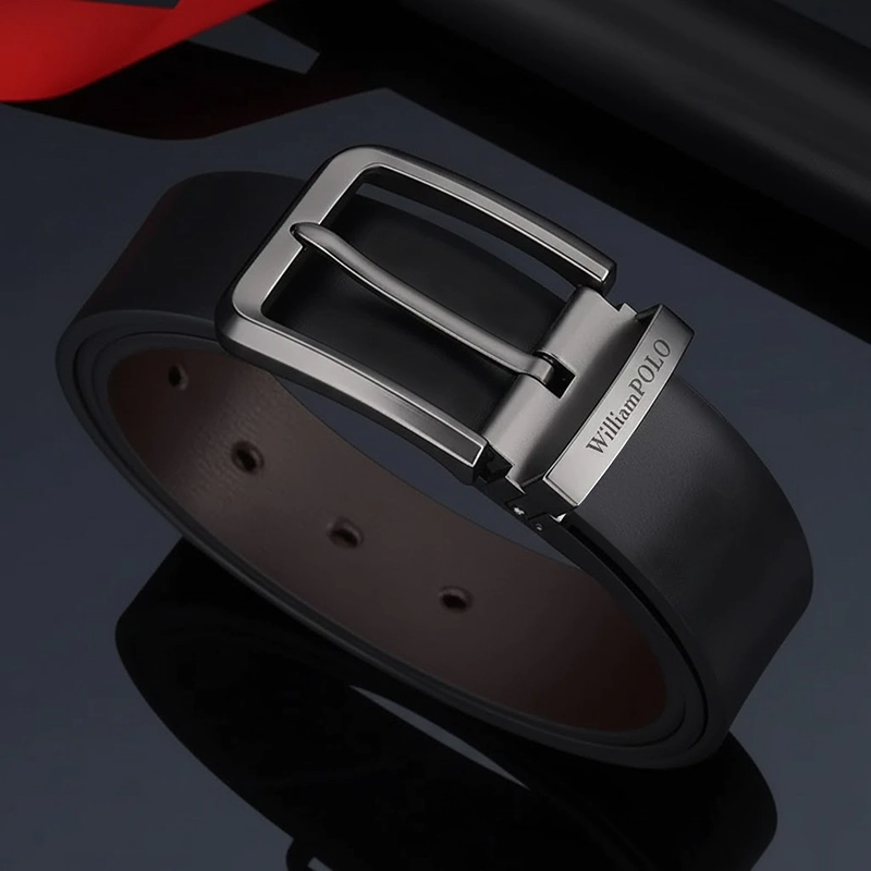 B9016 WILLIAMPOLO Premium Genuine Leather Classic Belt - Image 3