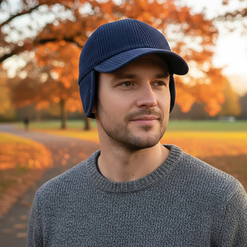 CP1303 Premium Corduroy Fabrics Ear Flap Cap - Image 2