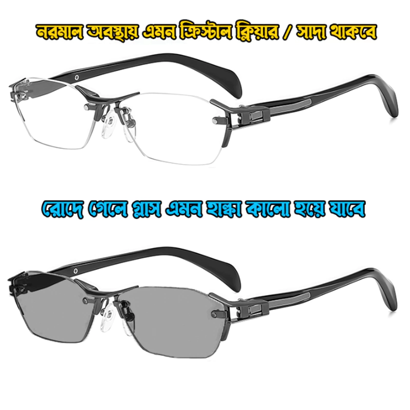 A840P Frameless Photosun & Blue-cut Glasses - Image 3
