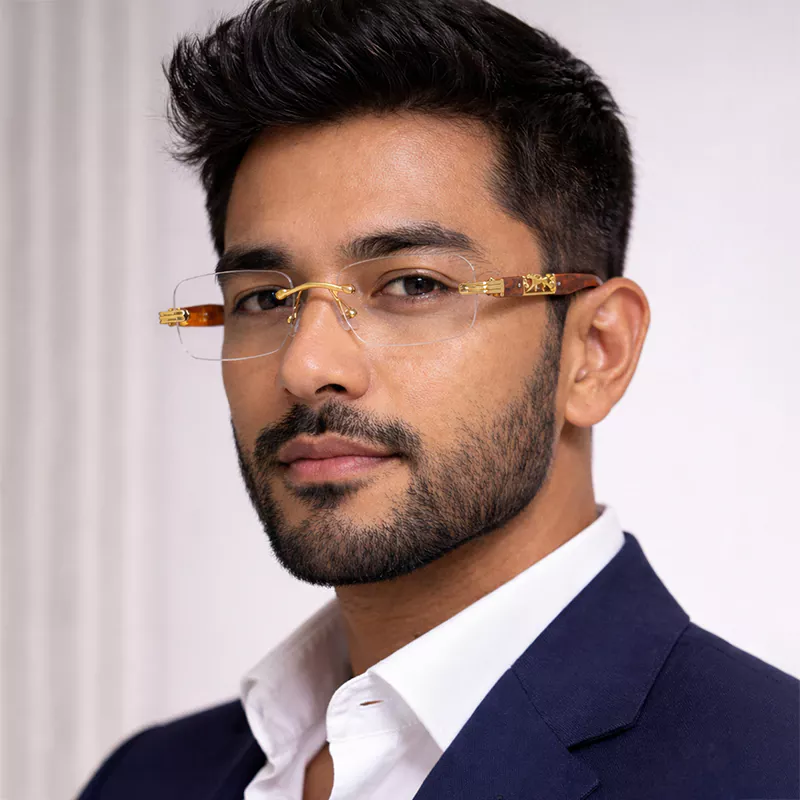 A903 New Cut-Edge Frameless HD Anti-Blue Light Glasses - Image 2