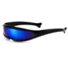 A906 Black Frame Blue Mirror Unique Sunglasses