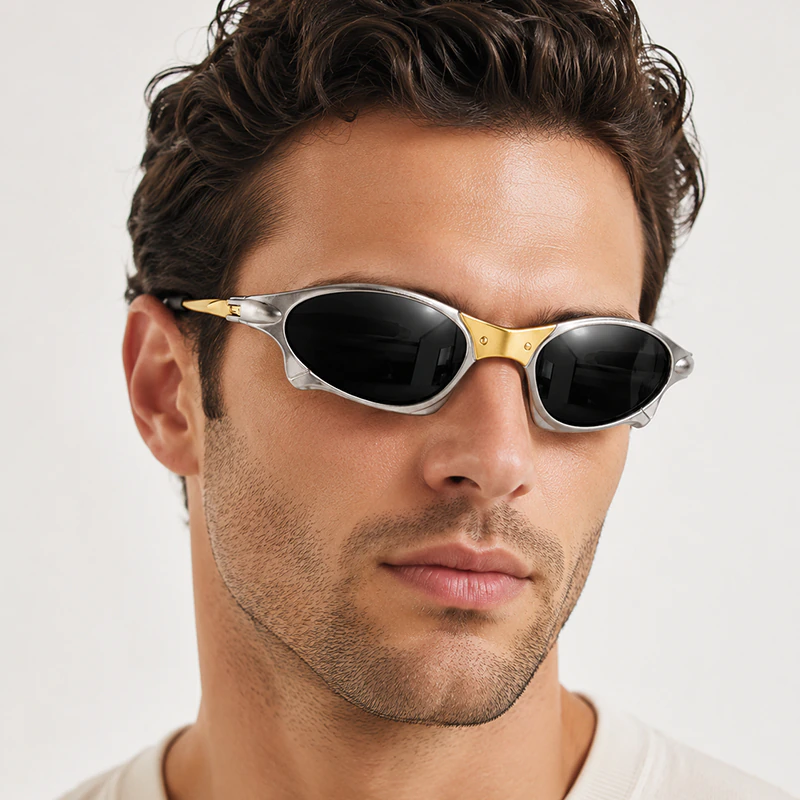 A939 Black Mirror Premium Sports Sunglasses - Image 3