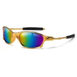 A911 Gold Frame Rainbow Lens Stylish Premium Sunglasses