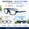 A921 Sports Style Photosun & Blue-cut Glasses