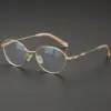 A924 Premium Stainless steel Frame Geometry Style Reading Glasses for Men & Women