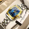 BN1033 BINBOND Ladies Quartz Watch – Blue Dial Gold Silver Steel Belt