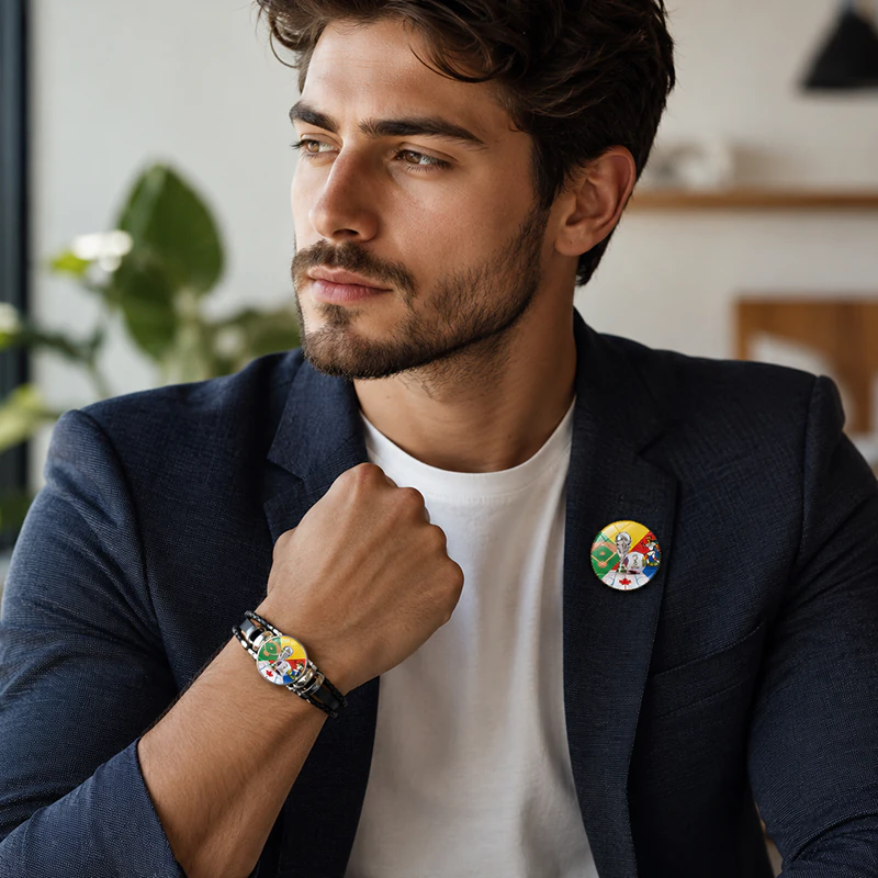 C224 Bracelet & Chest Badge Combo For Brazil Fan - Image 3