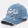 CP1313 Premium Distressed Off The Record Embroidery Vintage Denim Cap