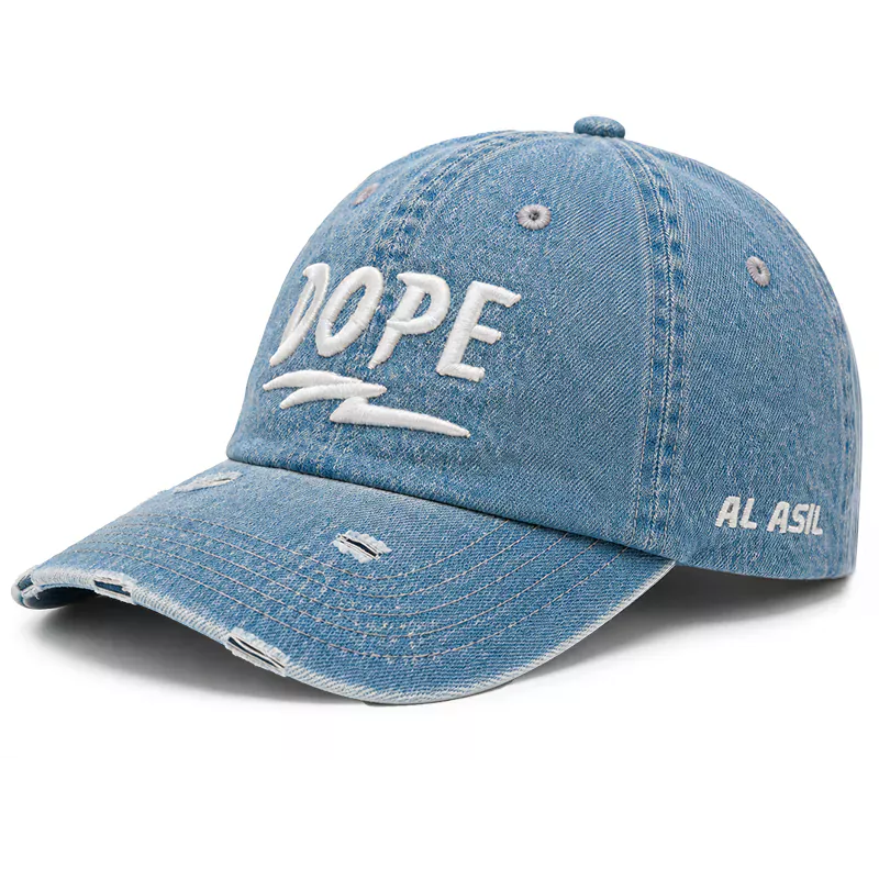 CP1315 Premium Distressed DOPE Embroidery Vintage Denim Cap