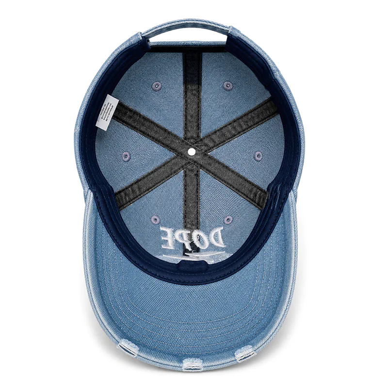 CP1315 Premium Distressed DOPE Embroidery Vintage Denim Cap - Image 7