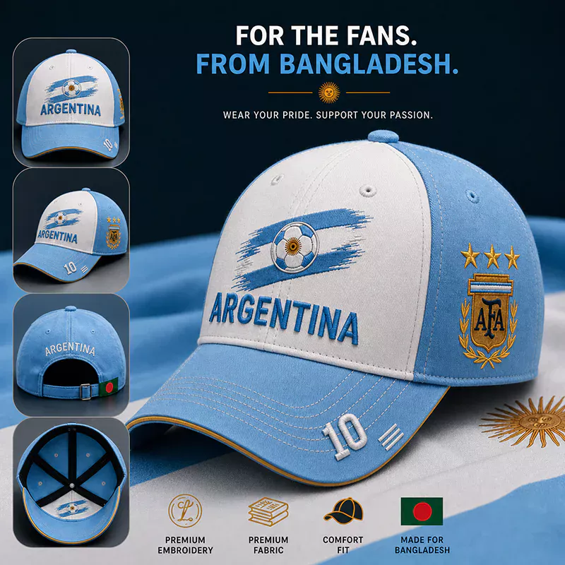 CP1324 Argentina Football Fan Premium Embroidery Cap