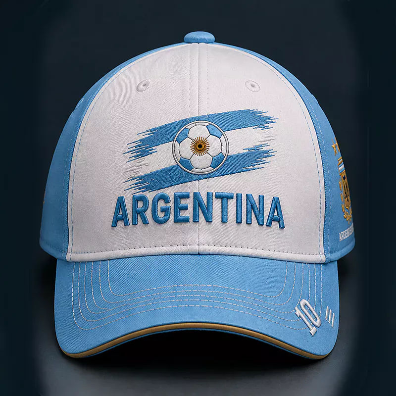 CP1324 Argentina Football Fan Premium Embroidery Cap - Image 5