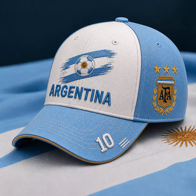 CP1324 Argentina Football Fan Premium Embroidery Cap - Image 3