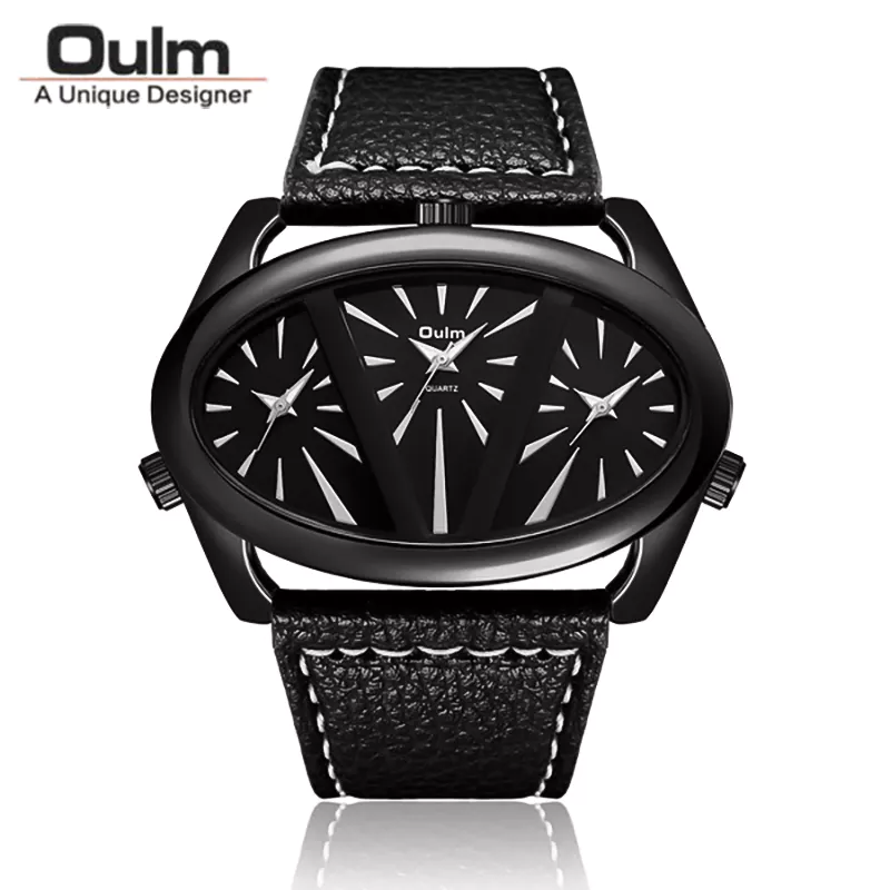 UM36 Oulm Big Dial Triple Time Premium Watch - Image 5