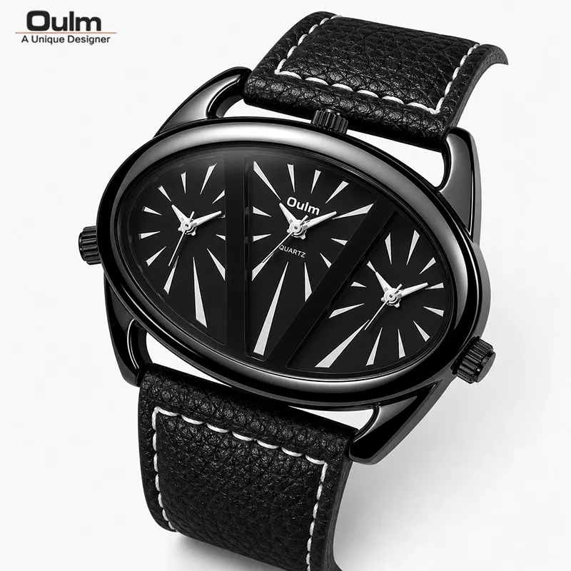 UM36 Oulm Big Dial Triple Time Premium Watch - Image 6