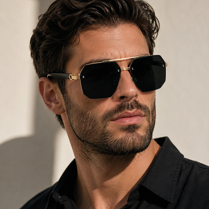 A942 Premium Rimless Square Sunglasses - Image 3