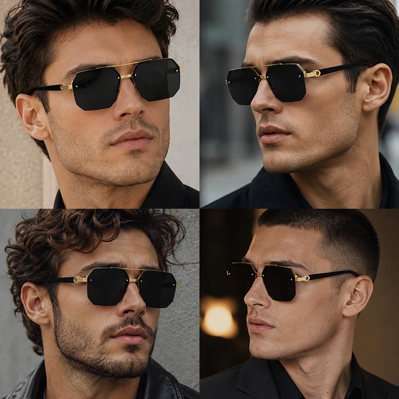 A942 Premium Rimless Square Sunglasses - Image 2