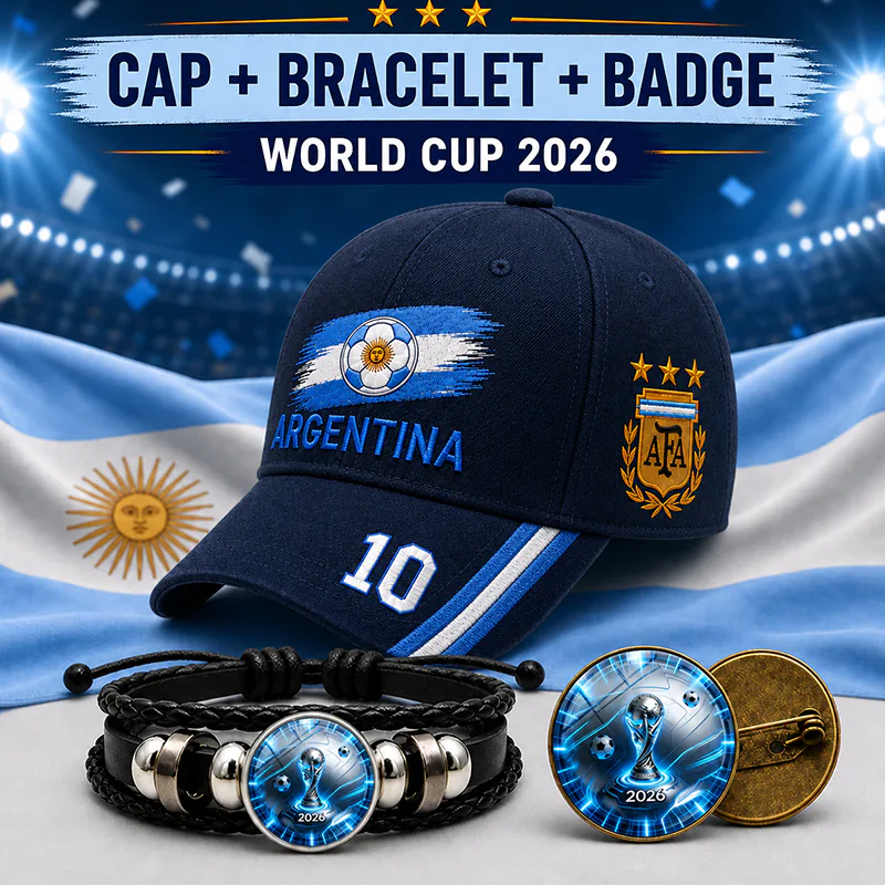 CP1328 Argentina Cap Bracelet Badge Combo Set - Image 4