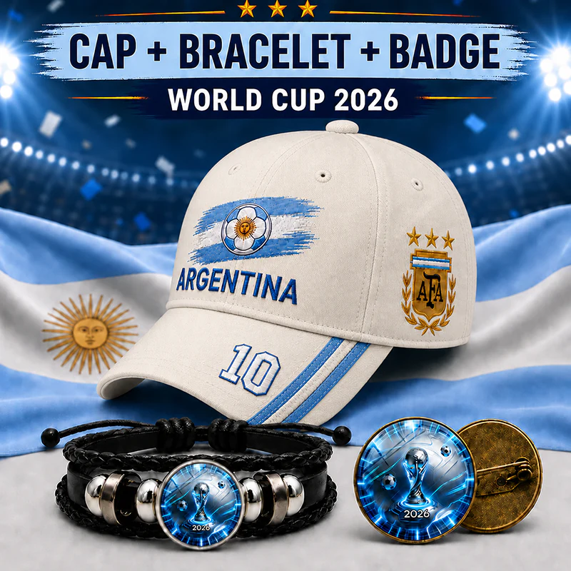 CP1329 Argentina Cap Bracelet Badge Combo Set - Image 2