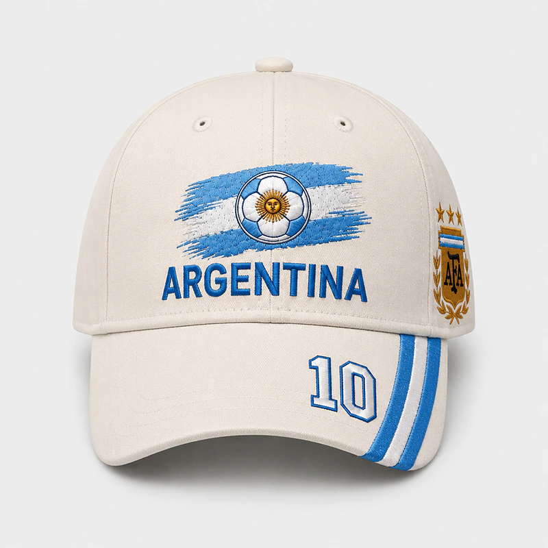CP1329-S Argentina Football Fan Premium Embroidery Cap - Image 4