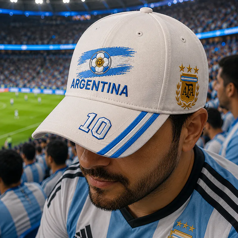 CP1329-S Argentina Football Fan Premium Embroidery Cap - Image 3