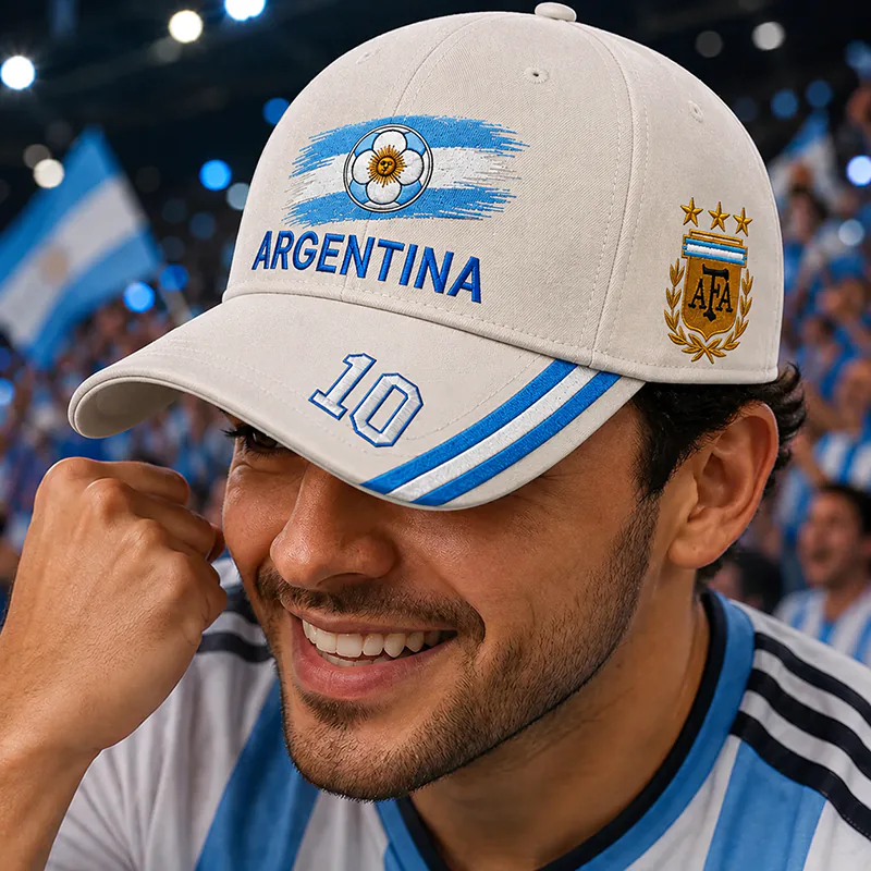 CP1329-S Argentina Football Fan Premium Embroidery Cap - Image 2