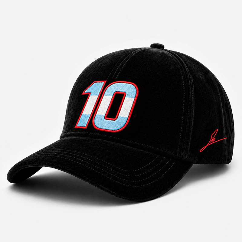 CP1332 Messi Fan Signature Style Black Velvet Cap