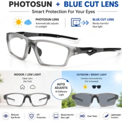 A944 Sports Style Photosun & Blue-cut Glasses