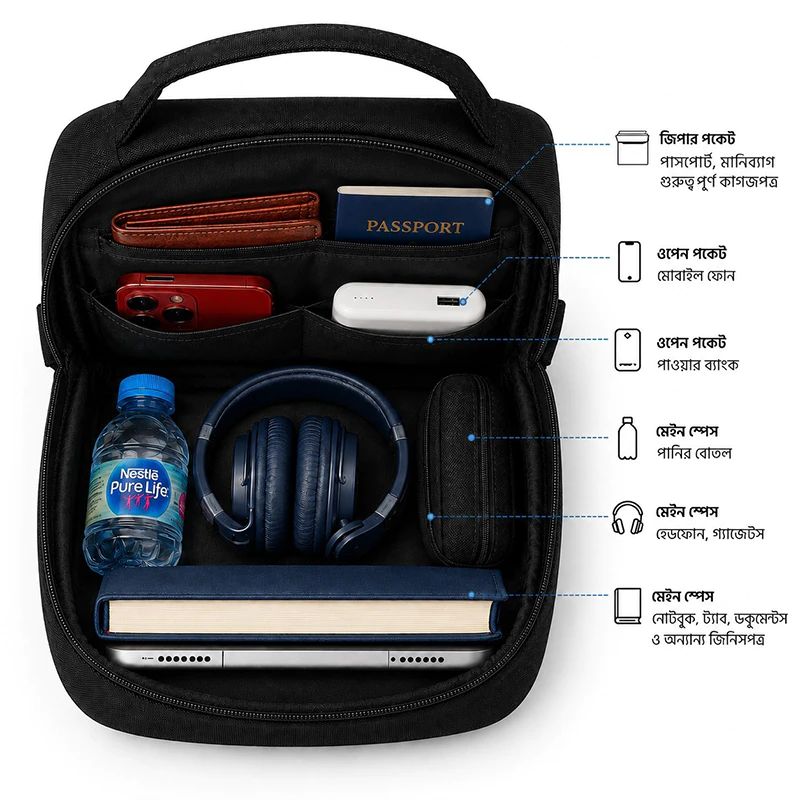 B1065 Bagentix Waterproof Premium Messenger Bag - Image 4