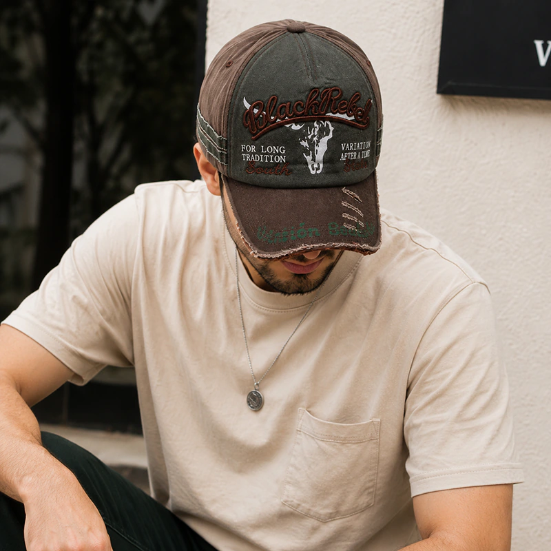 CP1343 Vintage Washed Blue Gray Baseball Cap - Image 2