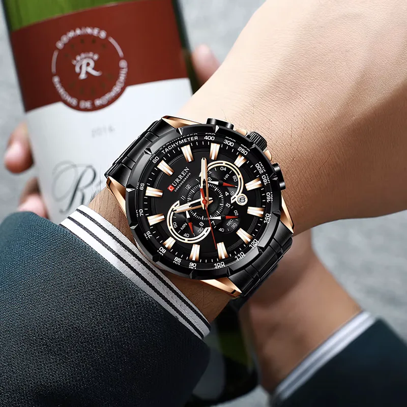CR136 CURREN 8363 Sports Chronograph Watch For Men - Image 2