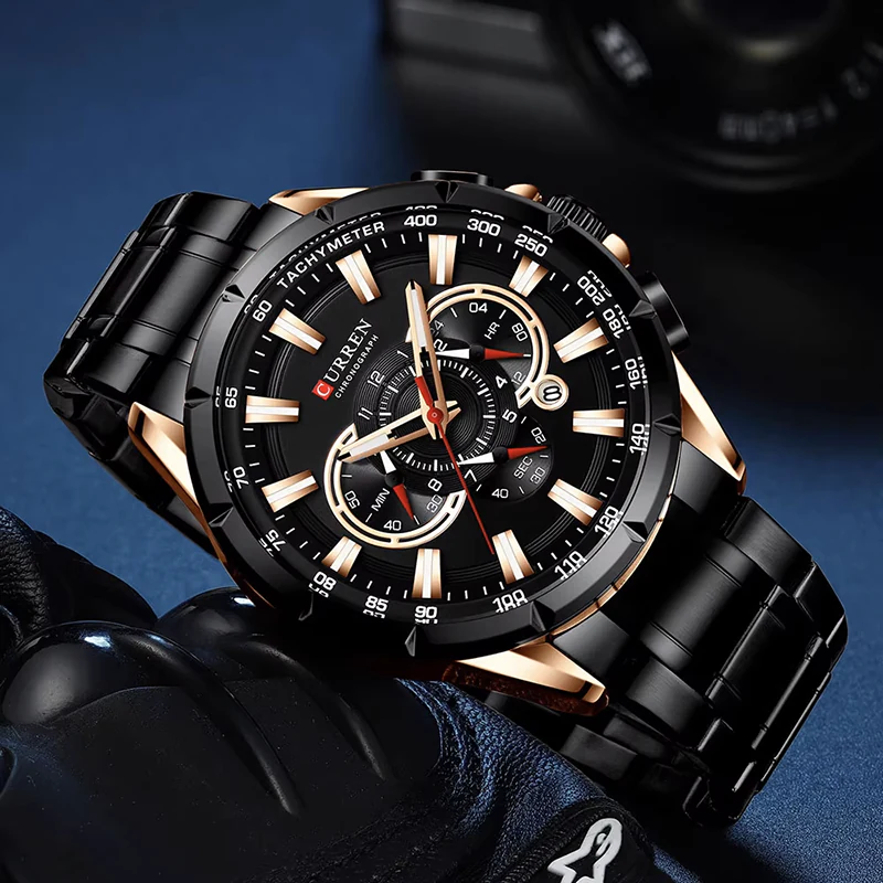CR136 CURREN 8363 Sports Chronograph Watch For Men - Image 7