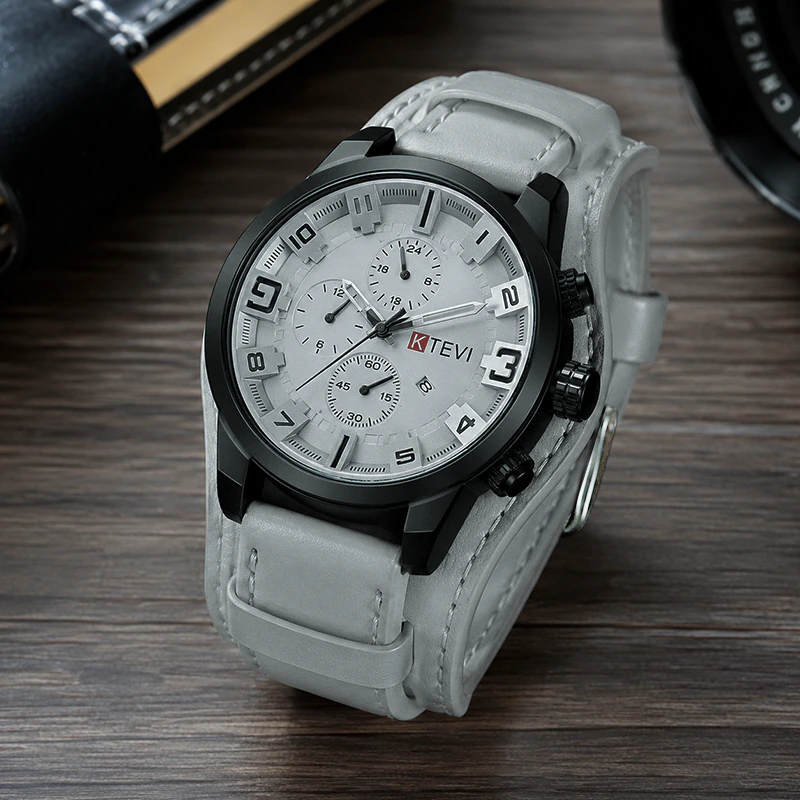 K1164 KTEVI Premium Analog Wristwatch with Calendar - Image 3