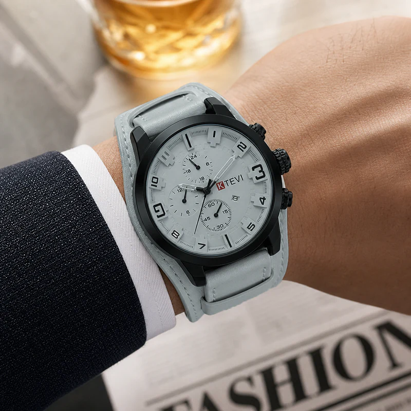 K1164 KTEVI Premium Analog Wristwatch with Calendar - Image 2