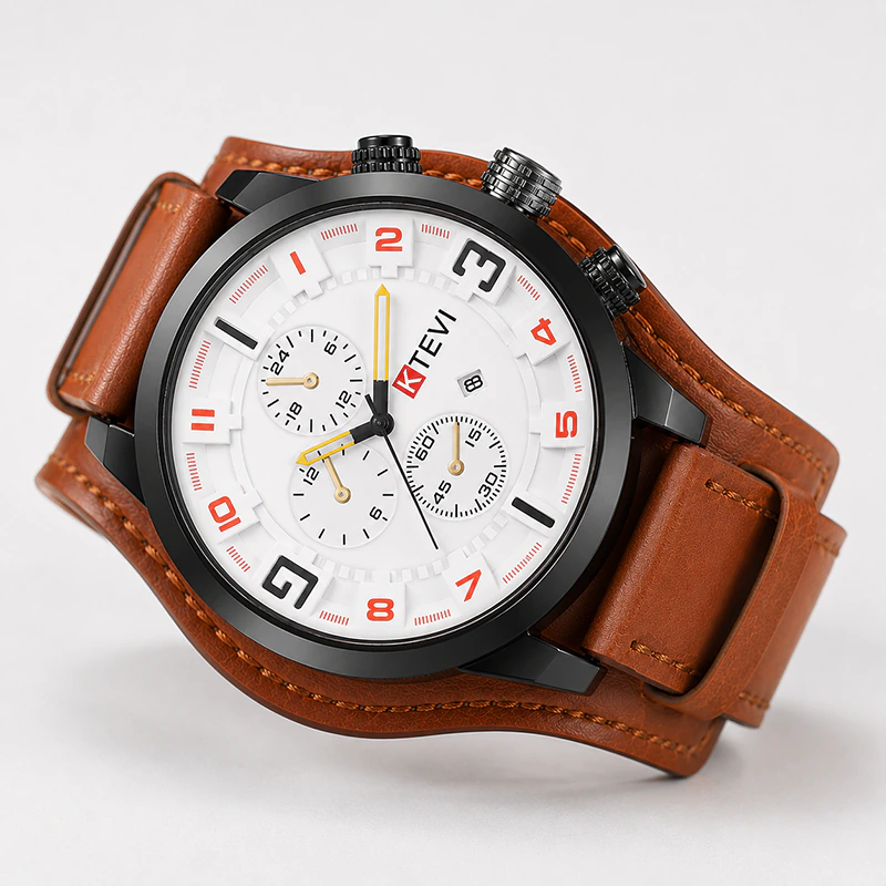 K1165 KTEVI Premium Analog Wristwatch with Calendar - Image 5