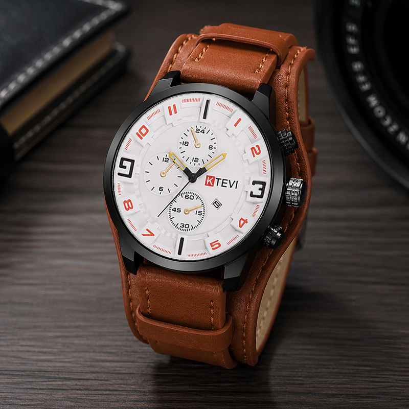 K1165 KTEVI Premium Analog Wristwatch with Calendar - Image 3