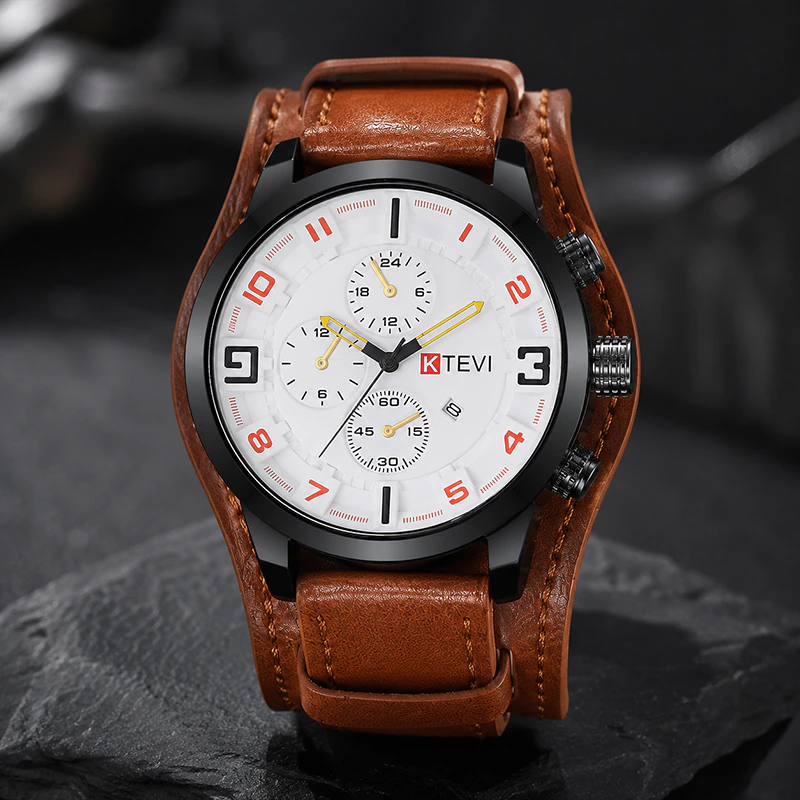 K1165 KTEVI Premium Analog Wristwatch with Calendar