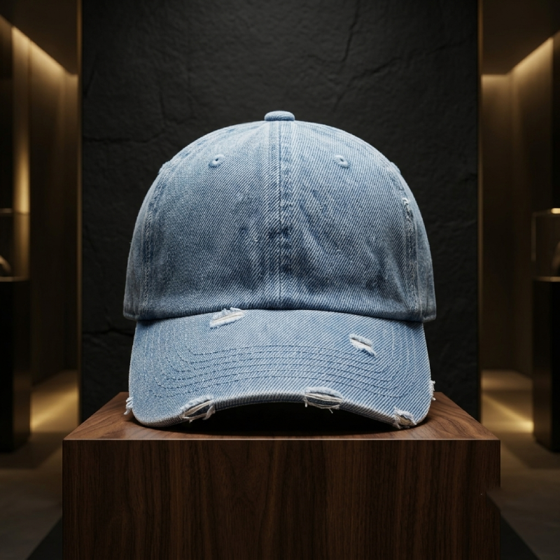 CP1338 Premium Vintage Washed Denim Cap - Image 2