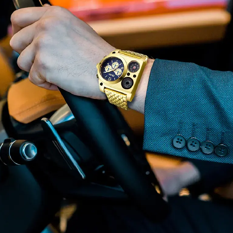 UM40 OULM Luxury Outdoor Dual Time Compass Watch - Image 2