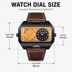 UM39 OULM Rectangle Dual Time Watch – image 4
