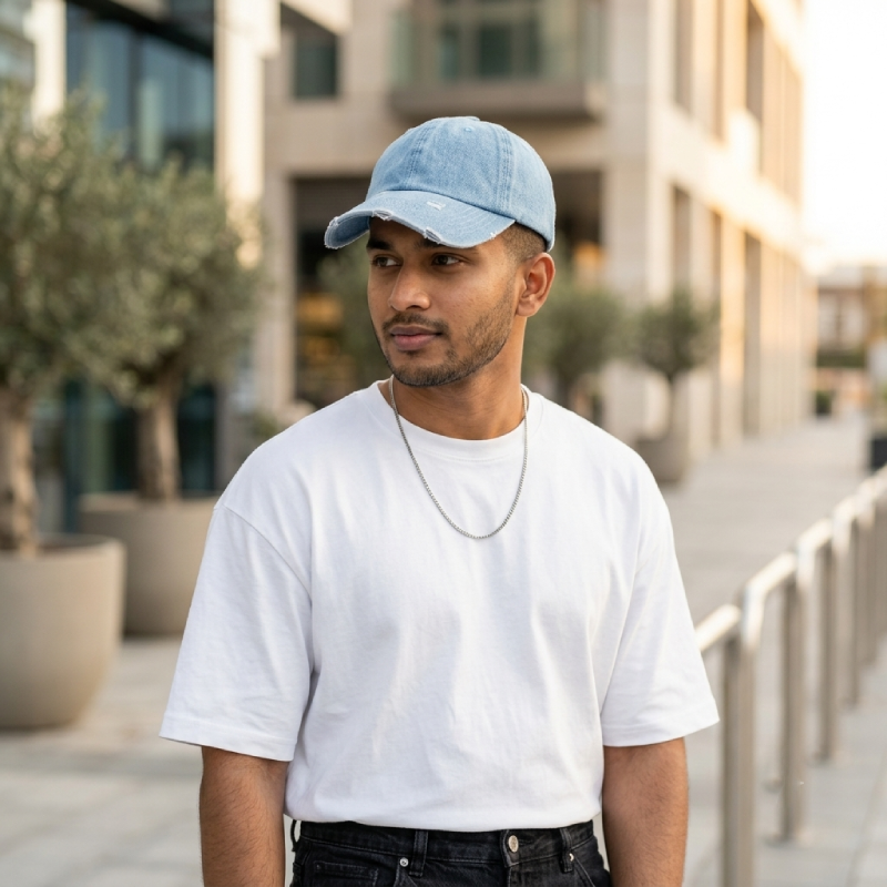 CP1338 Premium Vintage Washed Denim Cap - Image 4