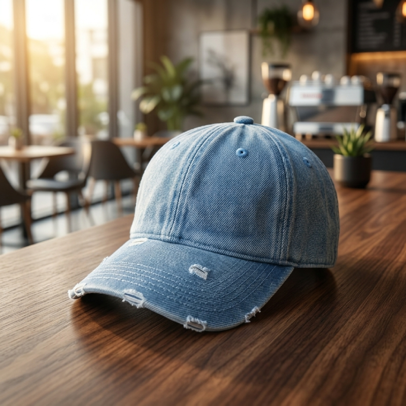 CP1338 Premium Vintage Washed Denim Cap - Image 3