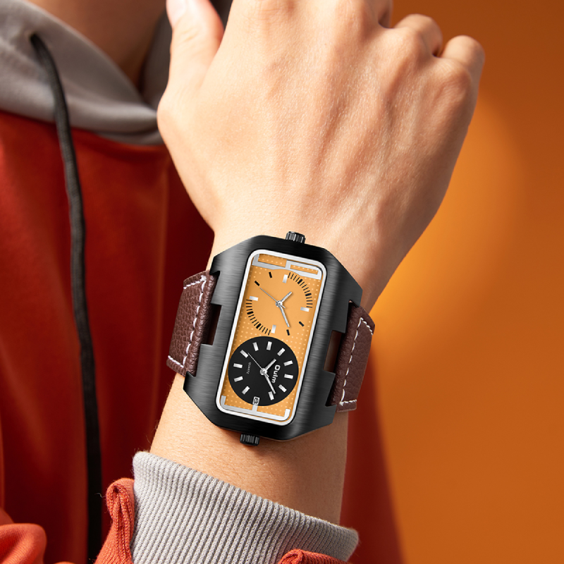 UM39 OULM Rectangle Dual Time Watch - Image 3